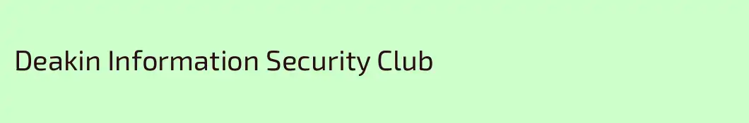 Deakin Information Security Club